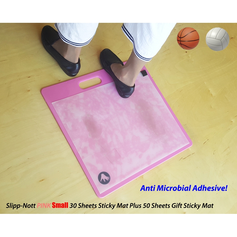 SlippNott Pink Traction Mat with AntiMicrobial Adhesive