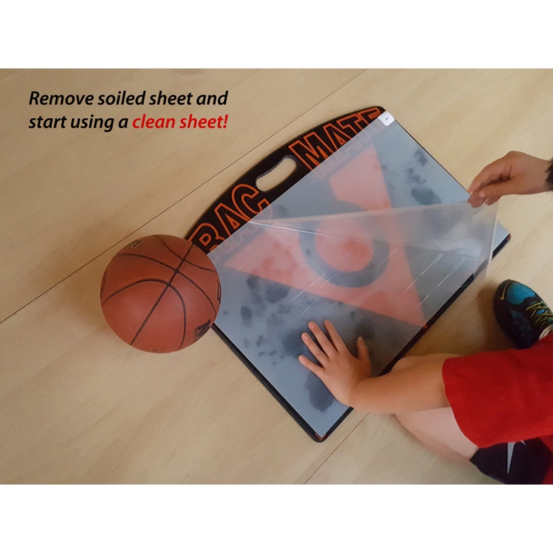 SlippNott Basketball Sticky Mat WIDER MEDIUM TRACMATE 50 Sticky Sheets